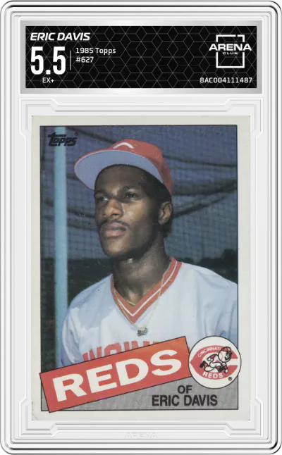 1985 Topps Eric Davis #627 ARENA CLUB 5.5