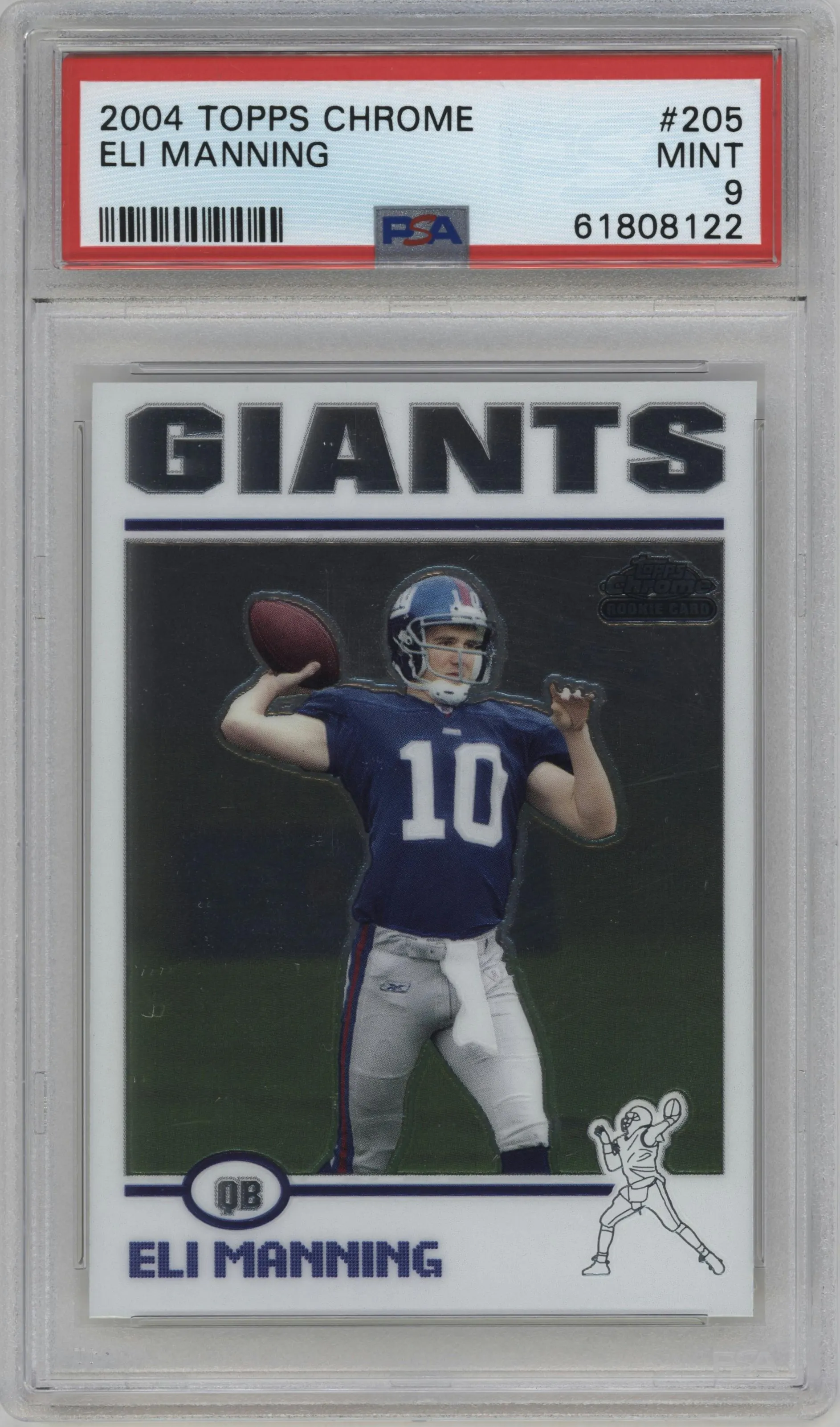 2004 Topps Chrome Eli Manning #205 PSA 9