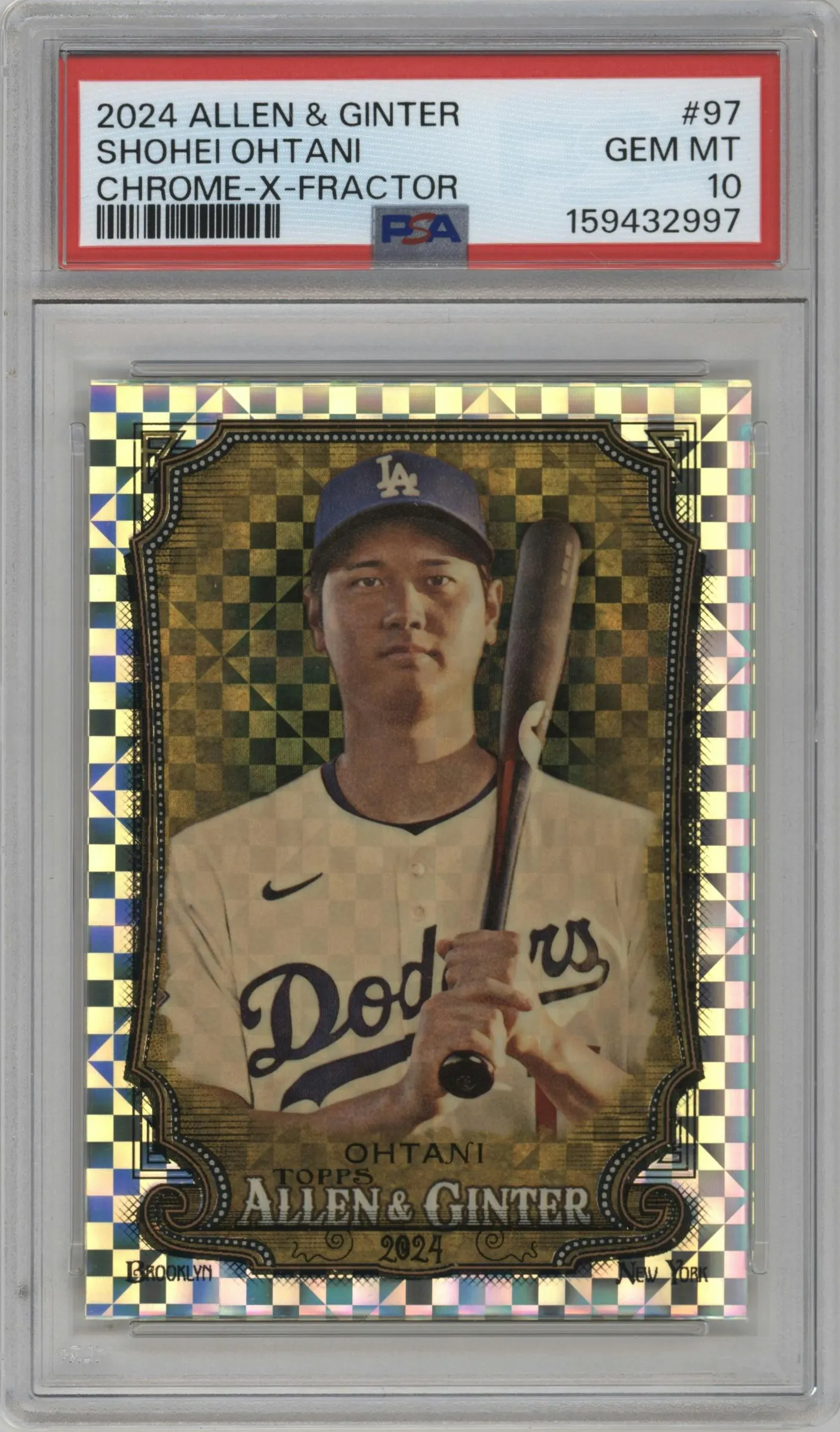 2024 Topps Allen & Ginter Chrome Shohei Ohtani X-Fractor #97 PSA 10