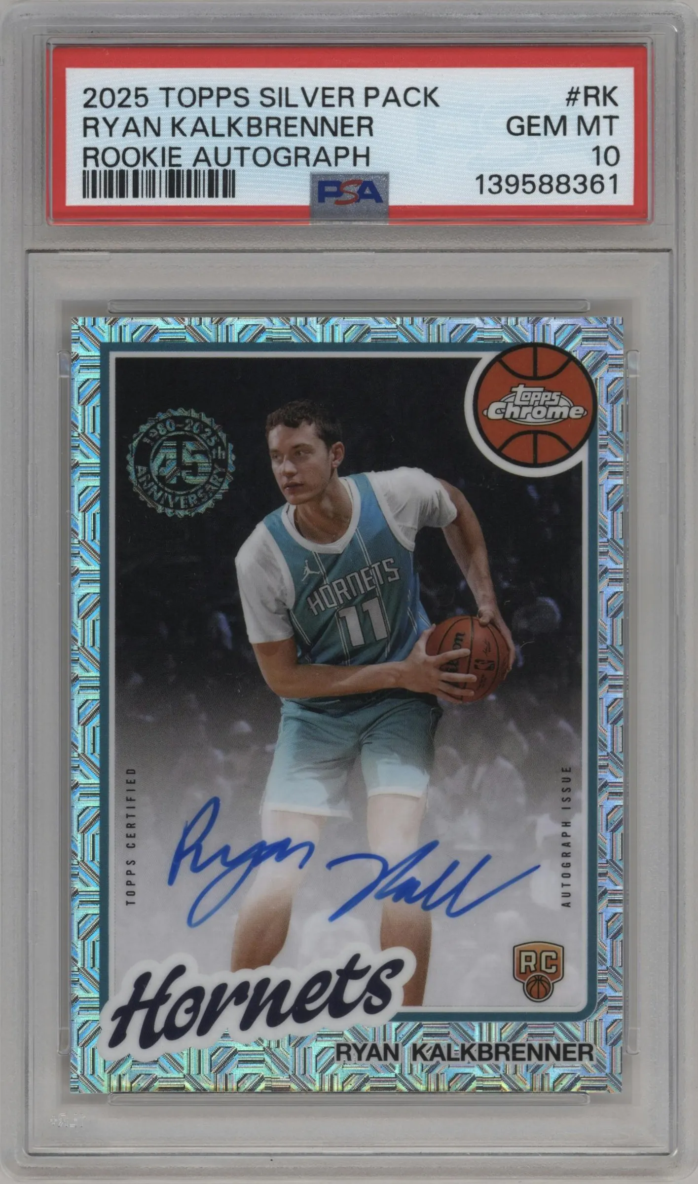 2025 Topps 1980-81 Rke.Auto Ryan Kalkbrenner Silver Pack #80B2R-RK PSA 10