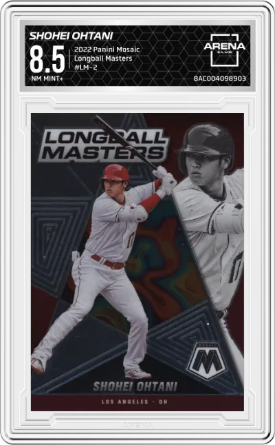 2022 Panini Mosaic Longball Masters Shohei Ohtani #LM-2 ARENA CLUB 8.5