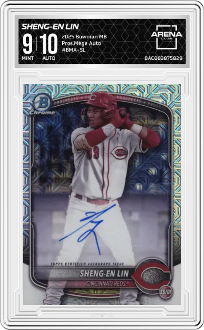 2025 Bowman Mega Box Pros.Mega Auto Sheng-En Lin ARENA CLUB 9