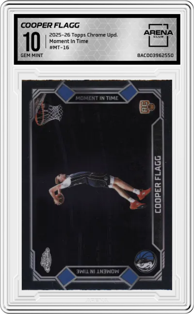 2025 Topps Chrome Update Moment In Time Cooper Flagg #MT-16 ARENA CLUB 10