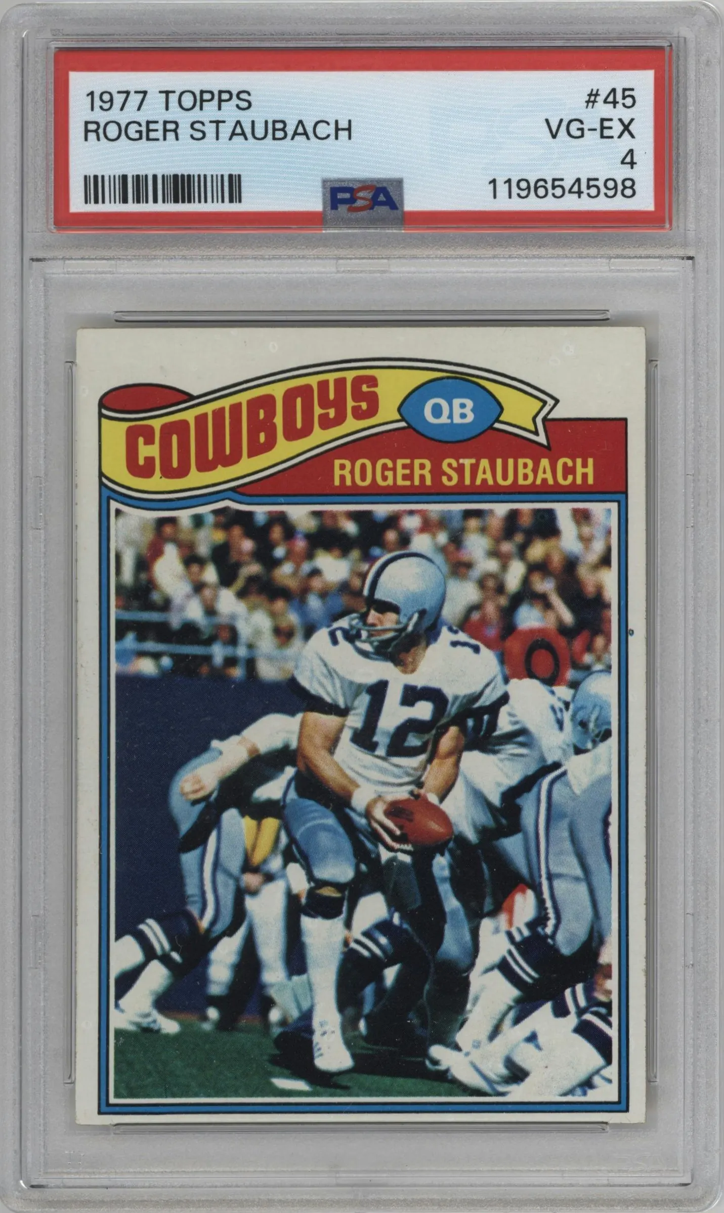 1977 Topps Roger Staubach #45 PSA 4