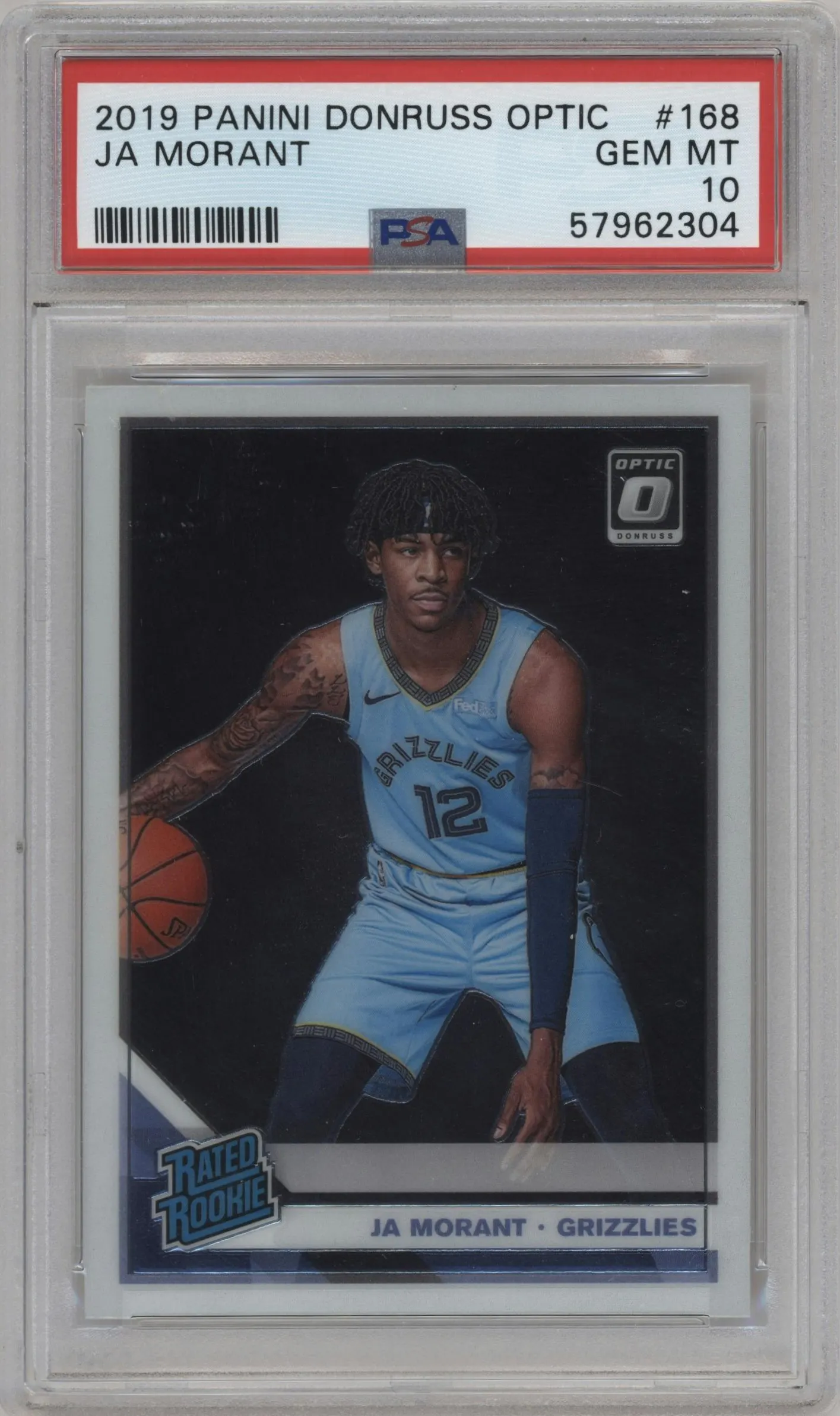 2019 Panini Donruss Optic Rated Rookie Ja Morant PSA 10