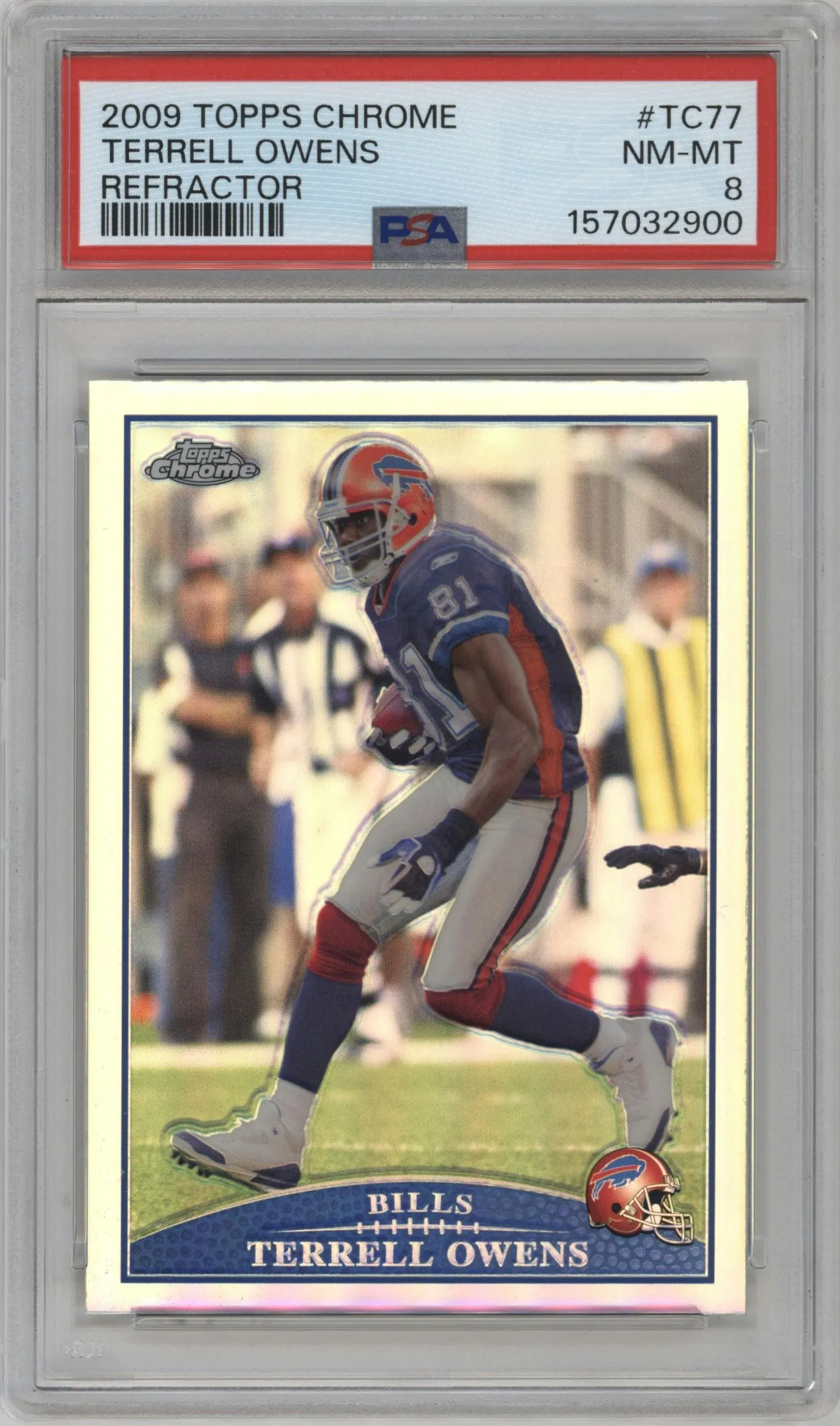 2009 Topps Chrome Terrell Owens Refractor #TC77 PSA 8