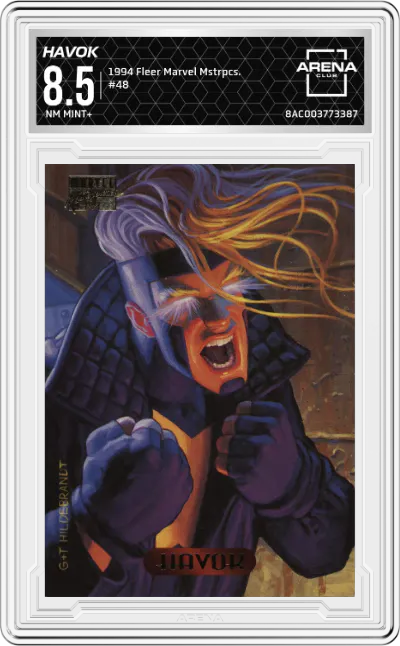 1994 Fleer Marvel Masterpieces Havok #48 ARENA CLUB 8.5