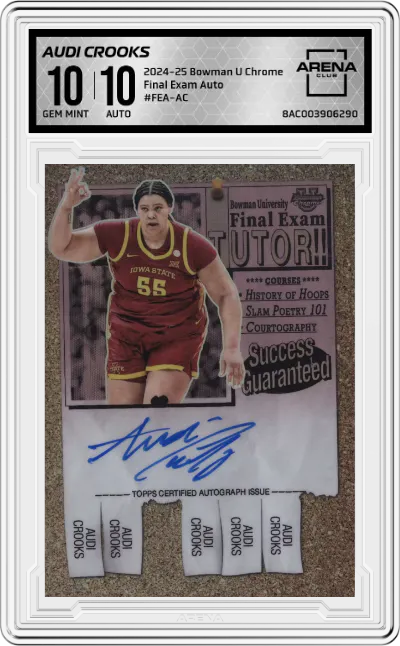 2024 Bowman University Chrome Final Exam Auto Audi Crooks #FEA-AC ARENA CLUB 10