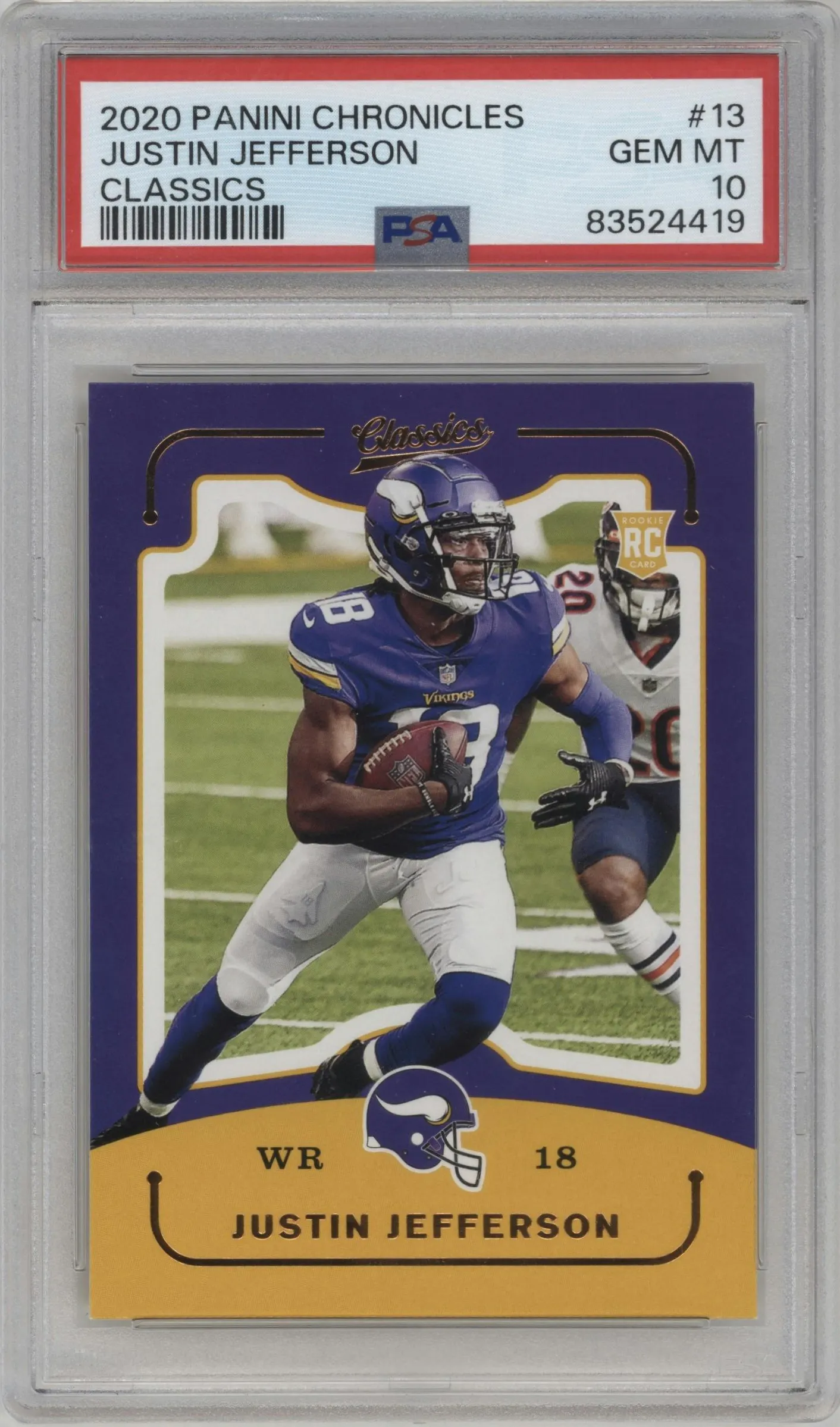 2020 Panini Chronicles Classics Justin Jefferson #CL-13 PSA 10