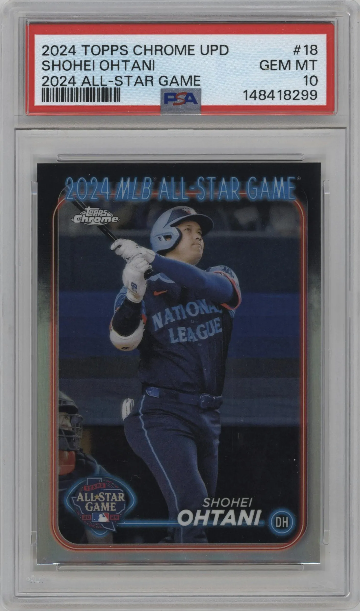 2024 Topps Chrome Update 2024 All Star Game Shohei Ohtani #ASGC-18 PSA 10