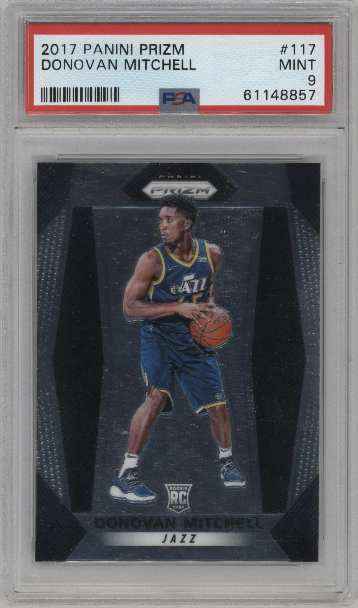 2017 Panini Prizm Donovan Mitchell #117 PSA 9