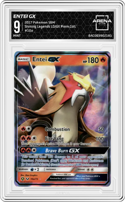 2017 Pokemon S&M Shining Legends Entei GX Legends of Johto GX Premium Collection ARENA CLUB 9
