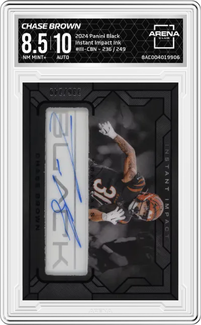 2024 Panini Black Instant Impact Ink Chase Brown #III-CBN ARENA CLUB 8.5