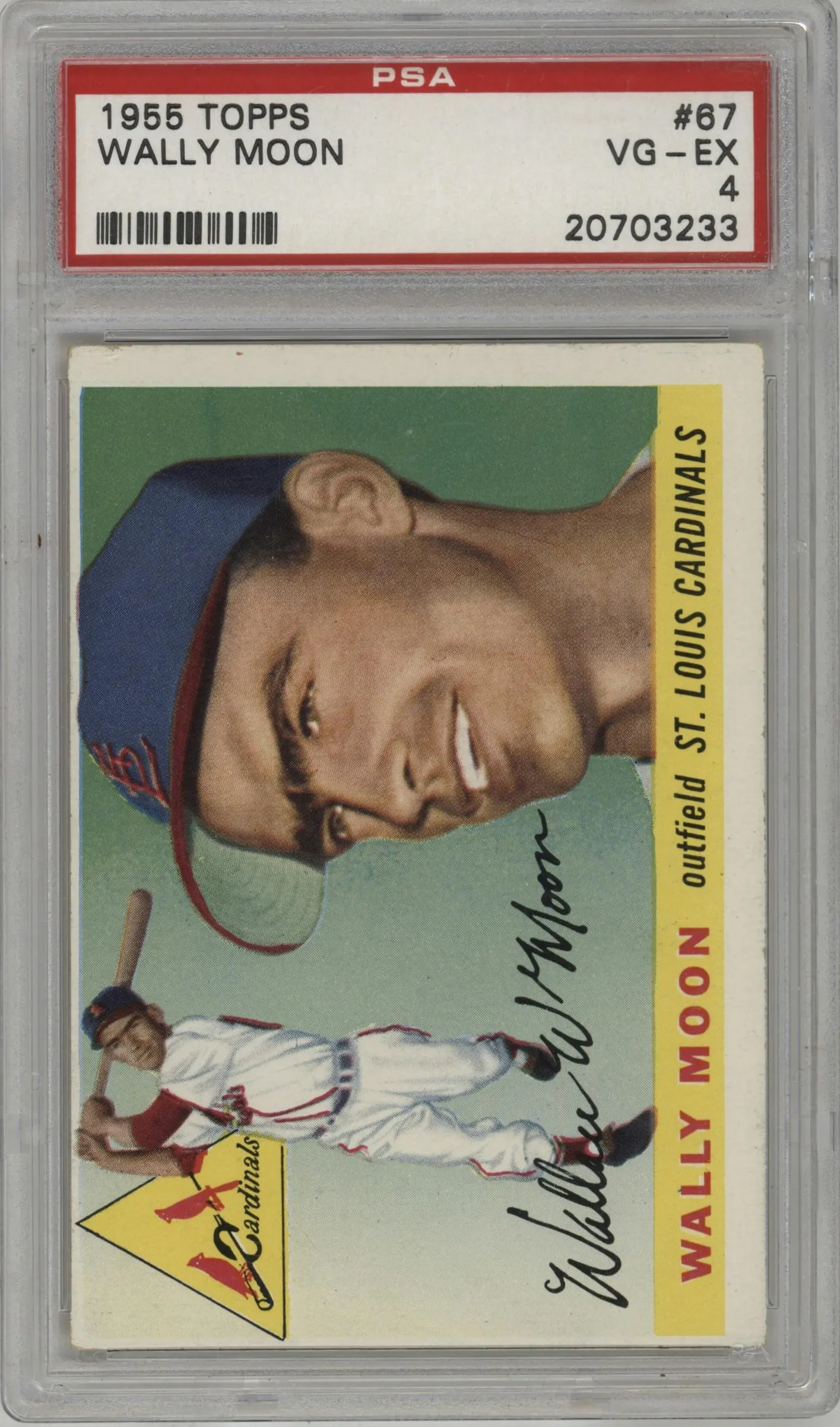 1955 Topps Wally Moon #67 PSA 4