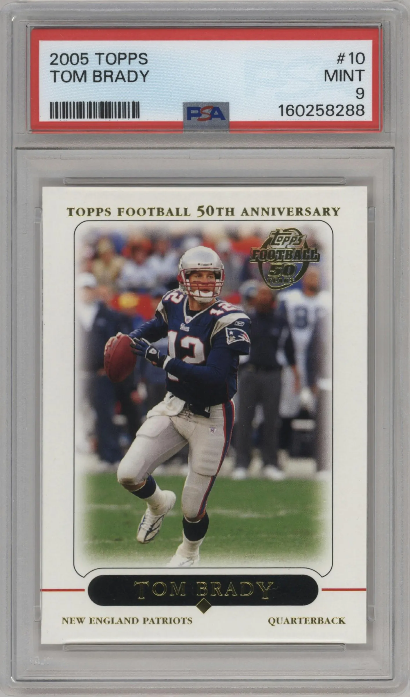 2005 Topps Tom Brady #10 PSA 9