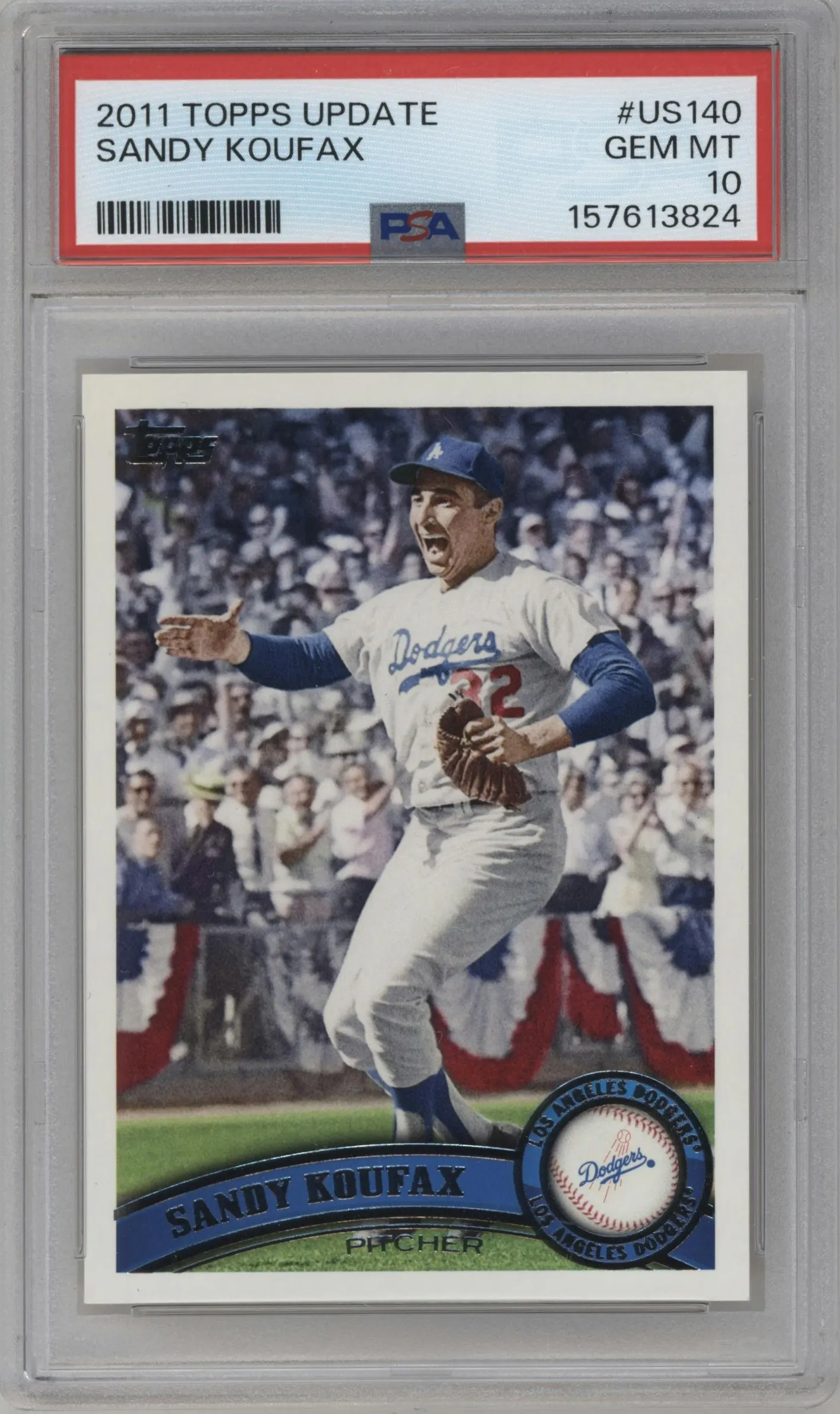 2011 Topps Update Variation Sandy Koufax #US140 PSA 10