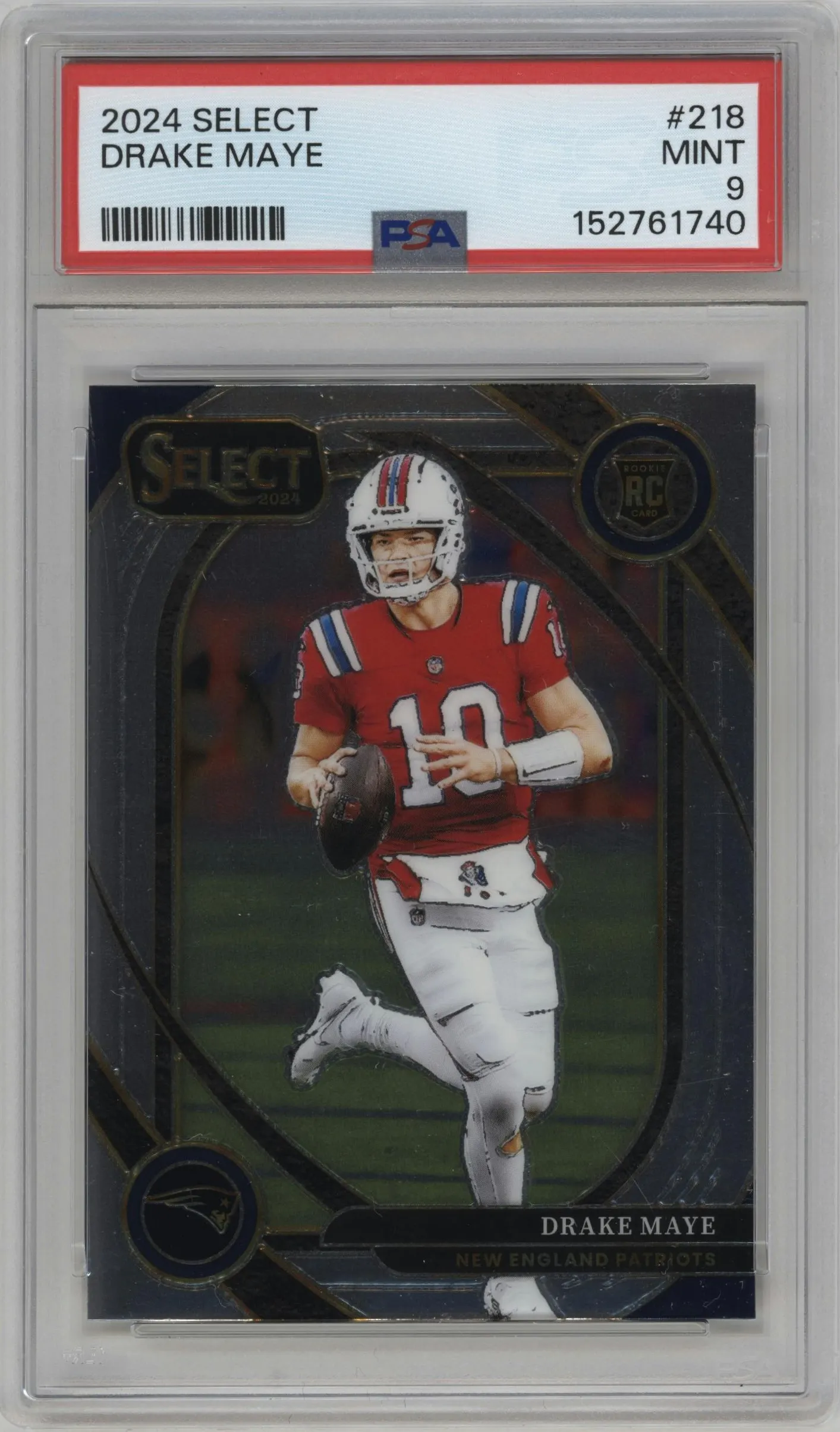 2024 Panini Select Club Lvl. Drake Maye #218 PSA 9