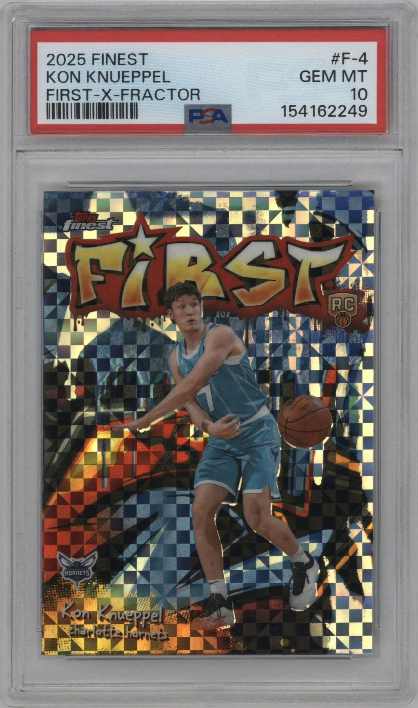 2025 Finest First Kon Knueppel X-Fractor #F-4 PSA 10