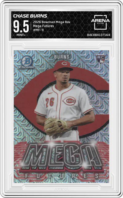 2026 Bowman Mega Box Mega Futures Chase Burns #MF-9 ARENA CLUB 9.5