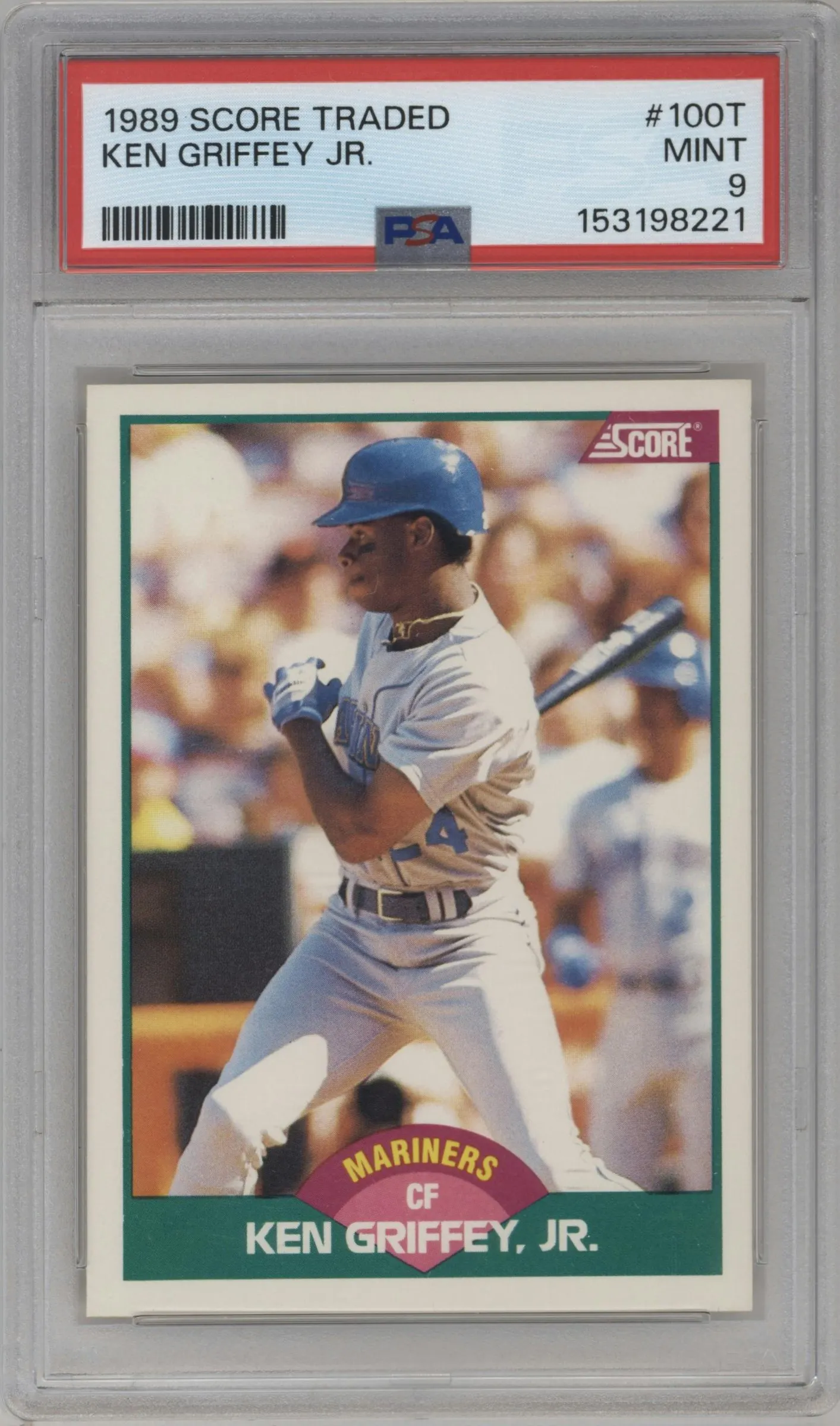 1989 Score Rookie & Traded Ken Griffey, Jr. #100T PSA 9