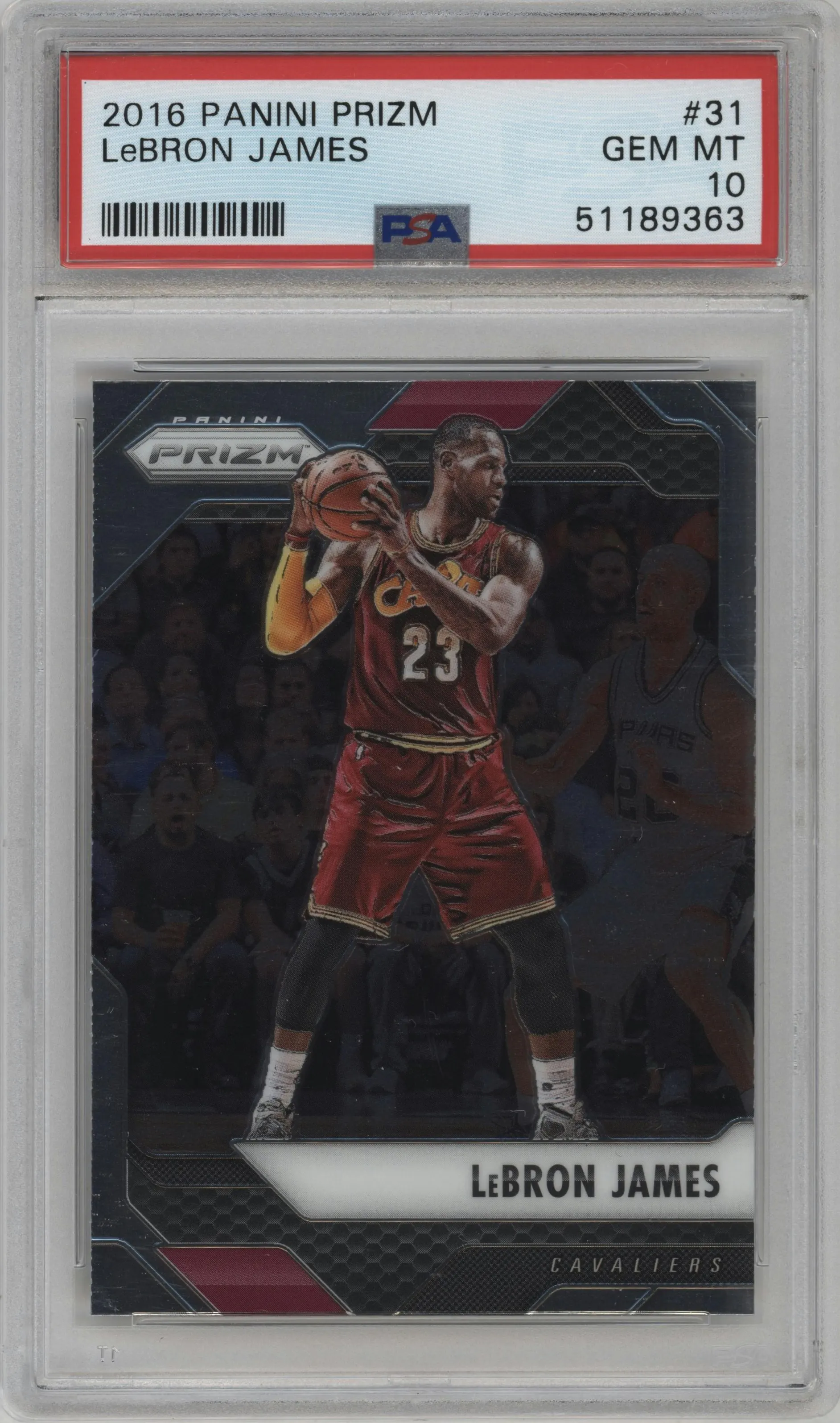 2016 Panini Prizm LeBron James #31 PSA 10
