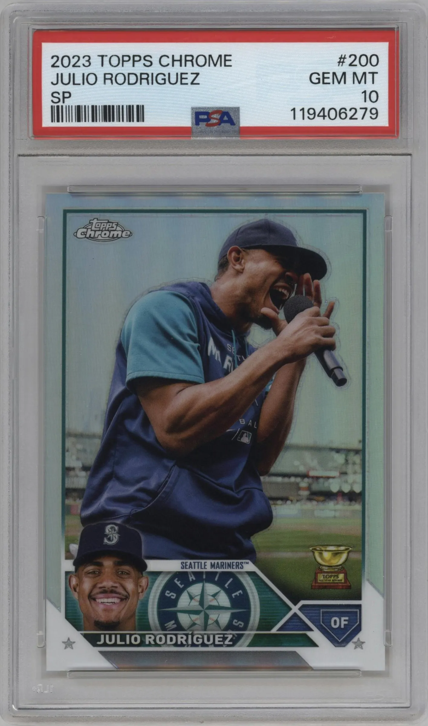 2023 Topps Chrome Image Variation Julio Rodriguez #200 PSA 10