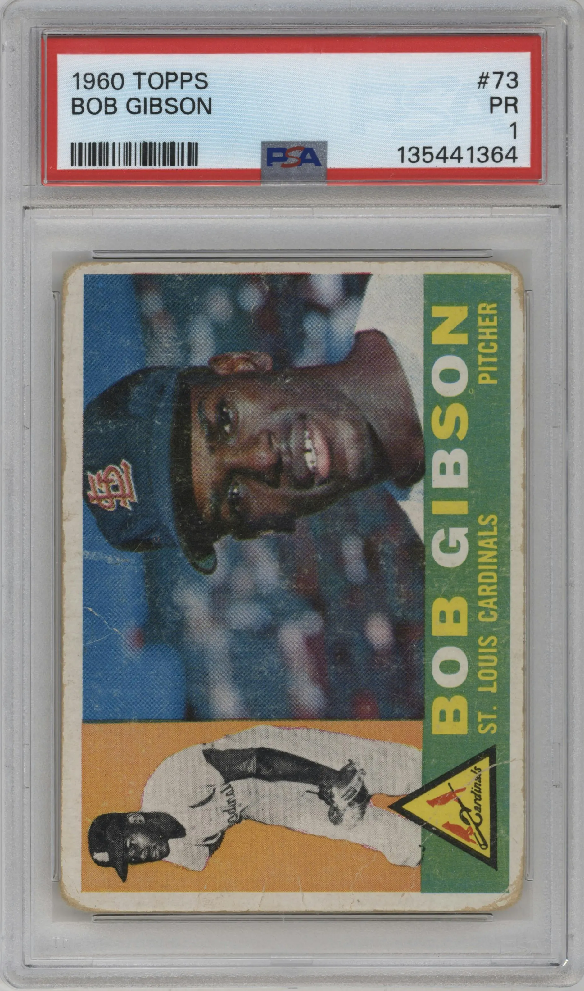 1960 Topps Bob Gibson #73 PSA 1