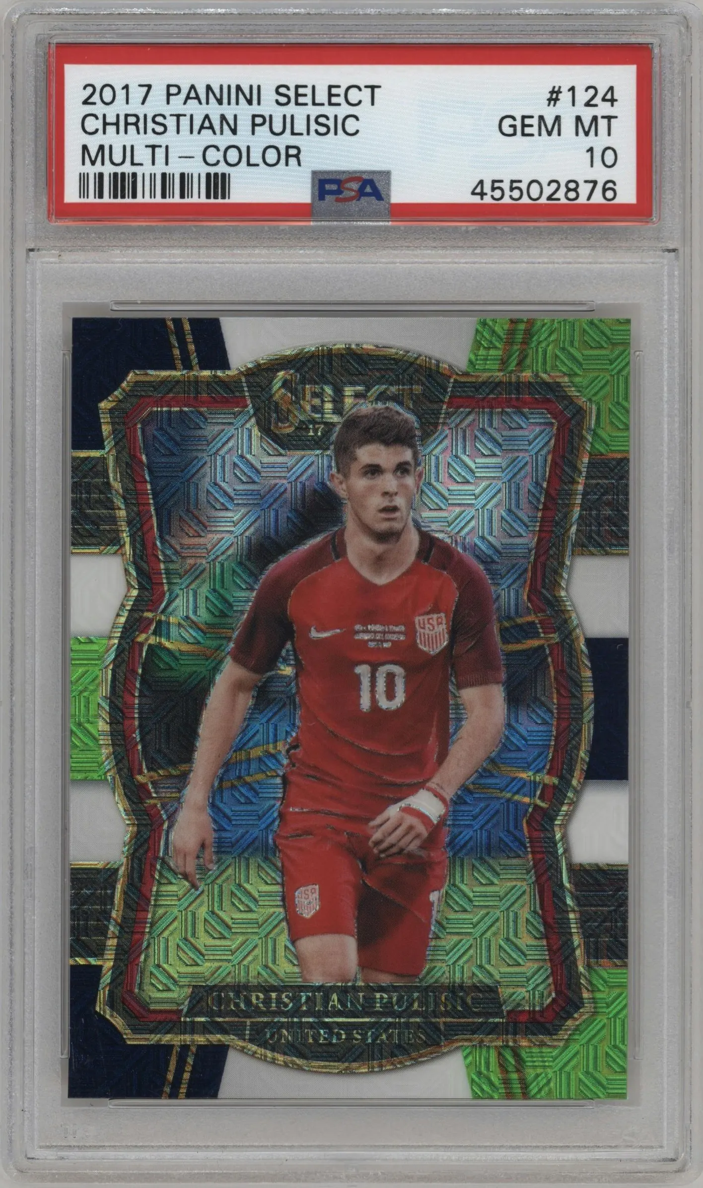 2017 Panini Select Mezzanine Christian Pulisic Multi-Color #124 PSA 10