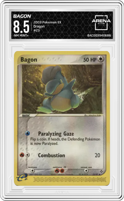 2003 Pokemon EX Dragon Bagon #23 ARENA CLUB 8.5
