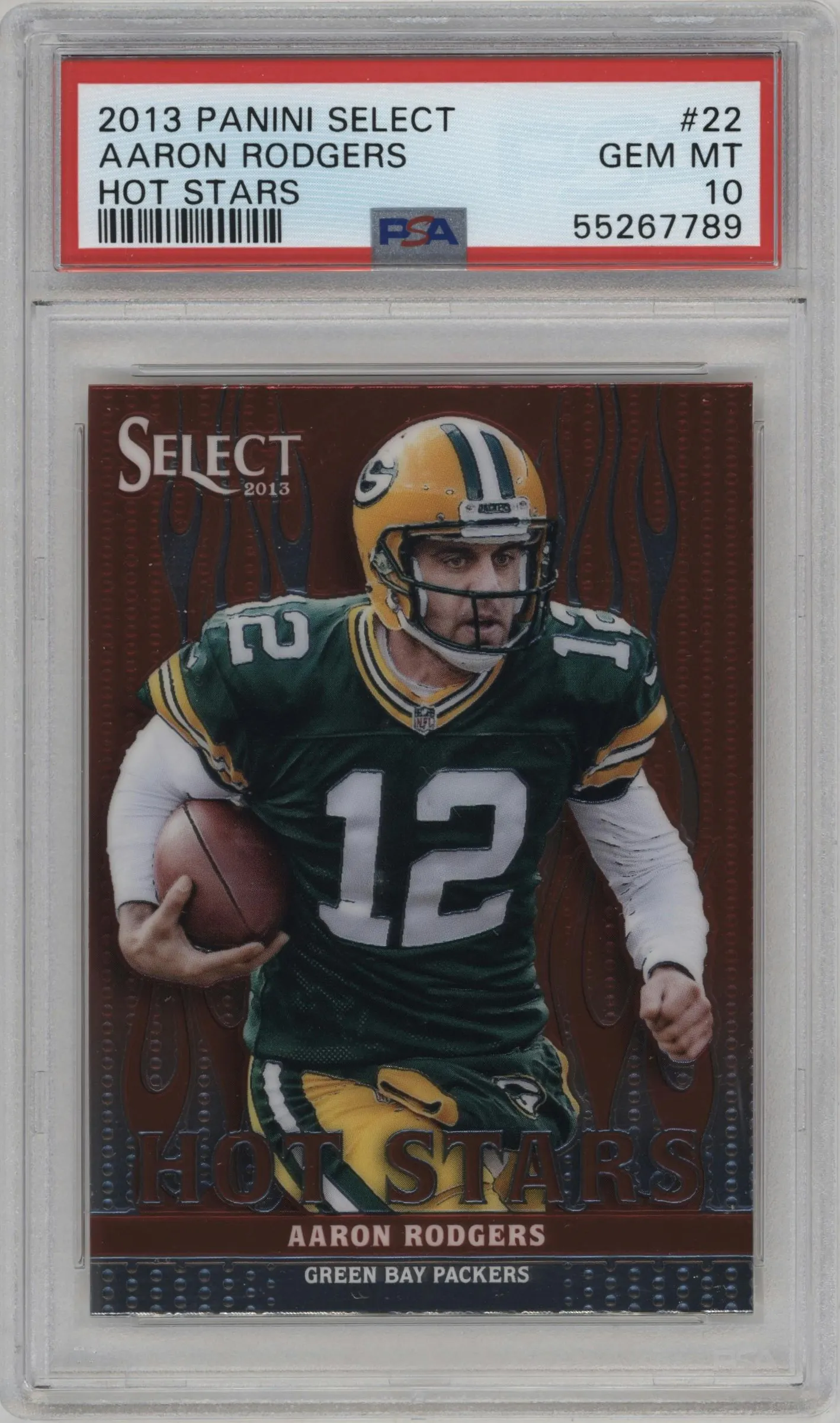 2013 Panini Select Hot Stars Aaron Rodgers #22 PSA 10