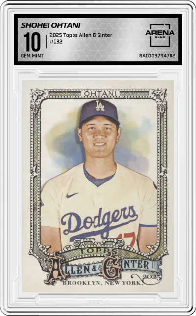 2025 Topps Allen & Ginter Shohei Ohtani #132 ARENA CLUB 10