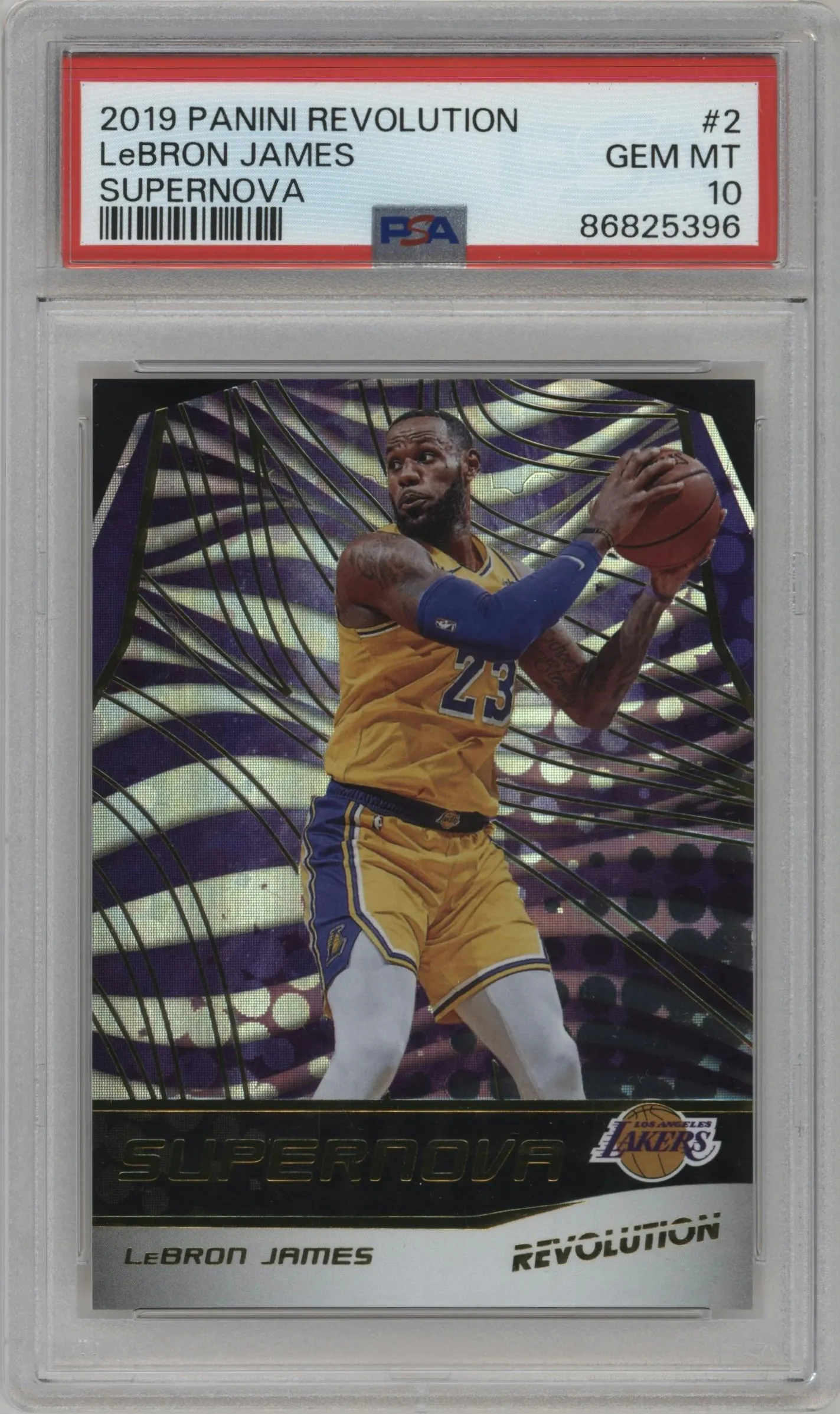 2019 Panini Revolution Supernova LeBron James #2 PSA 10