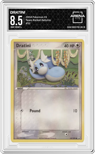 2004 Pokemon EX Team Rocket Returns Dratini ARENA CLUB 8.5