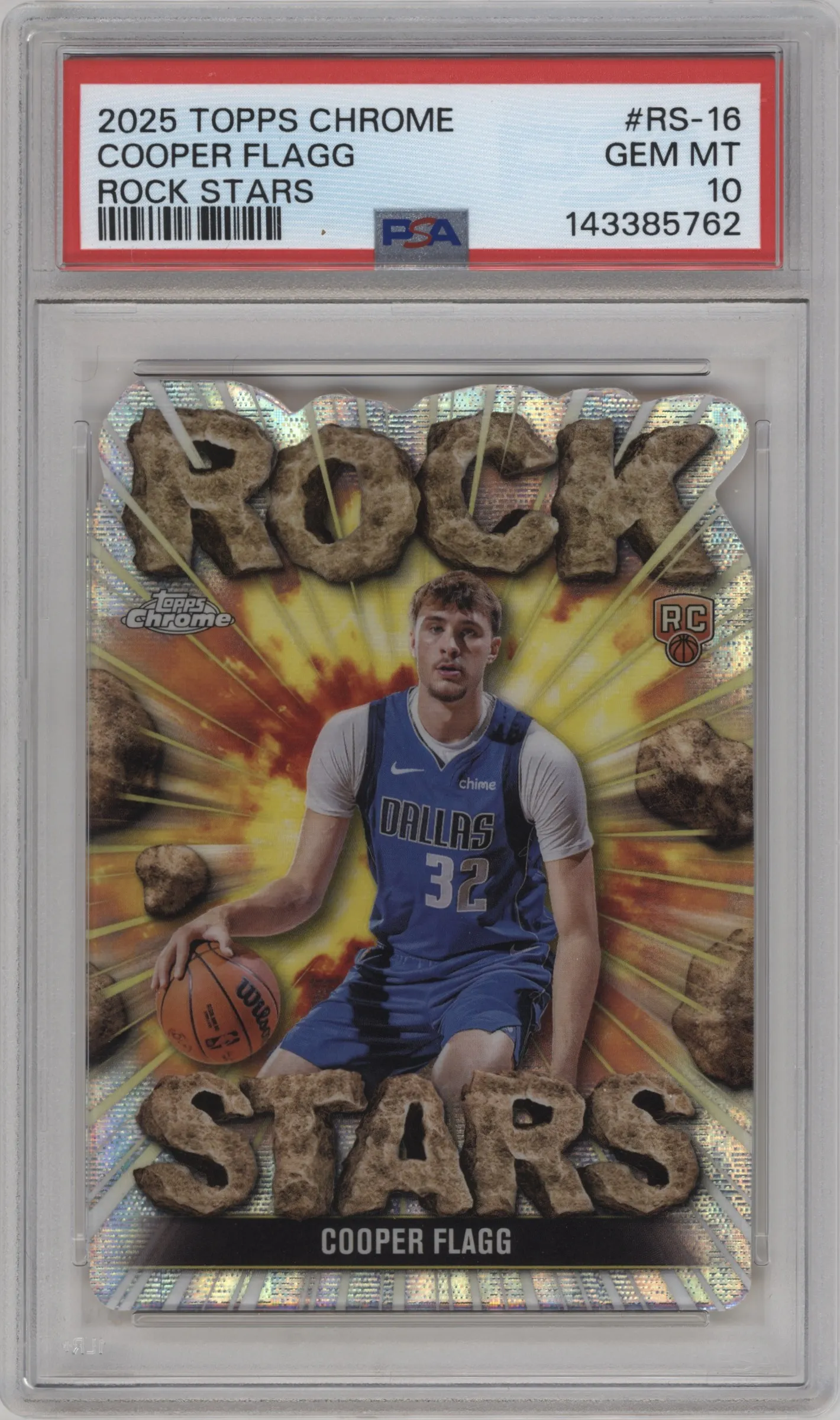 2025 Topps Chrome Rock Stars Cooper Flagg #RS-16 PSA 10