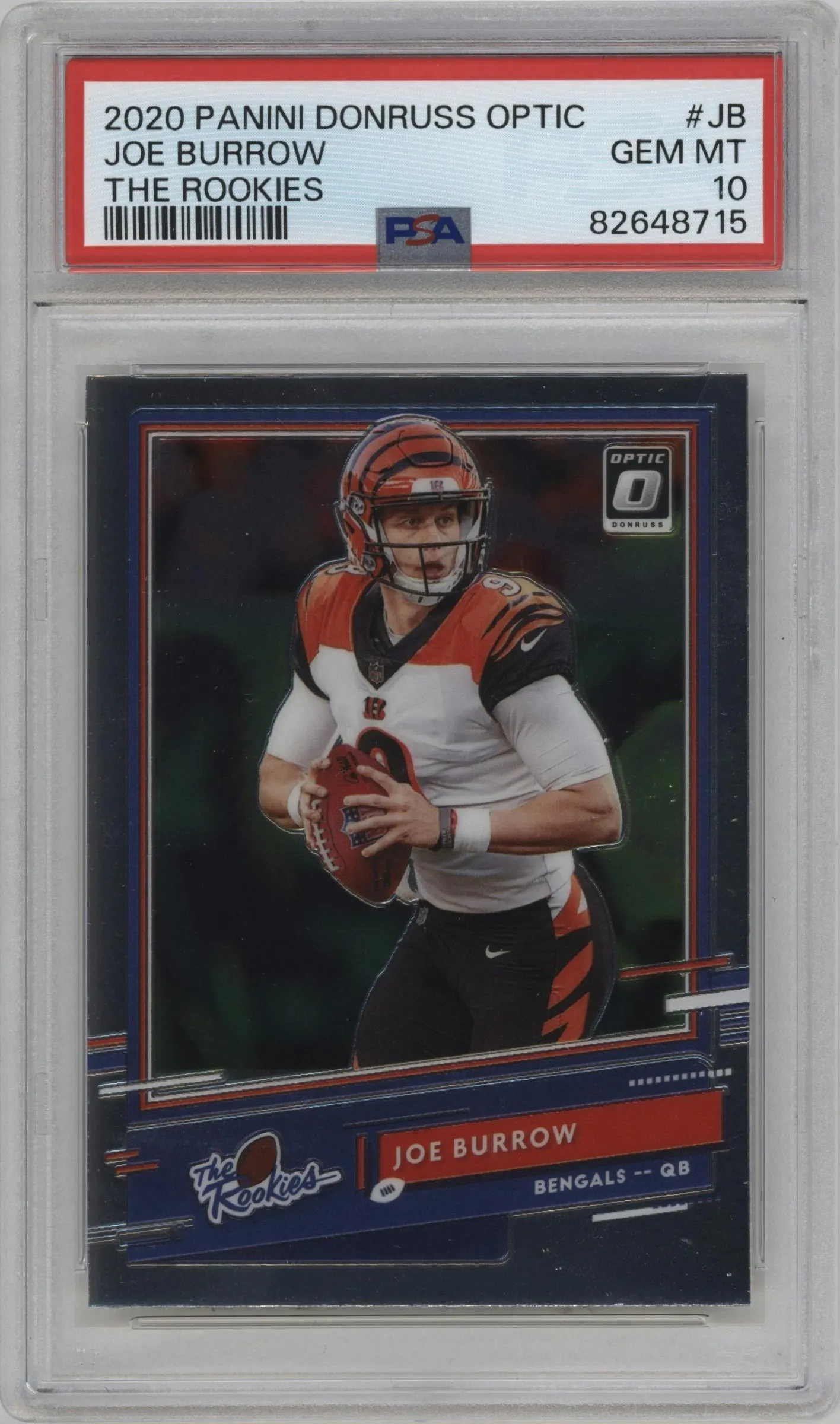 2020 Panini Donruss Optic The Rookies Joe Burrow #TR-JB PSA 10