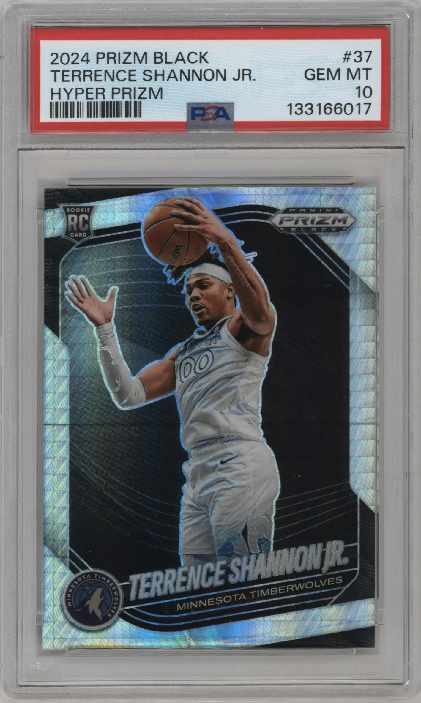 2024 Panini Prizm Black Terrence Shannon Jr. Hyper Prizm #37 PSA 10