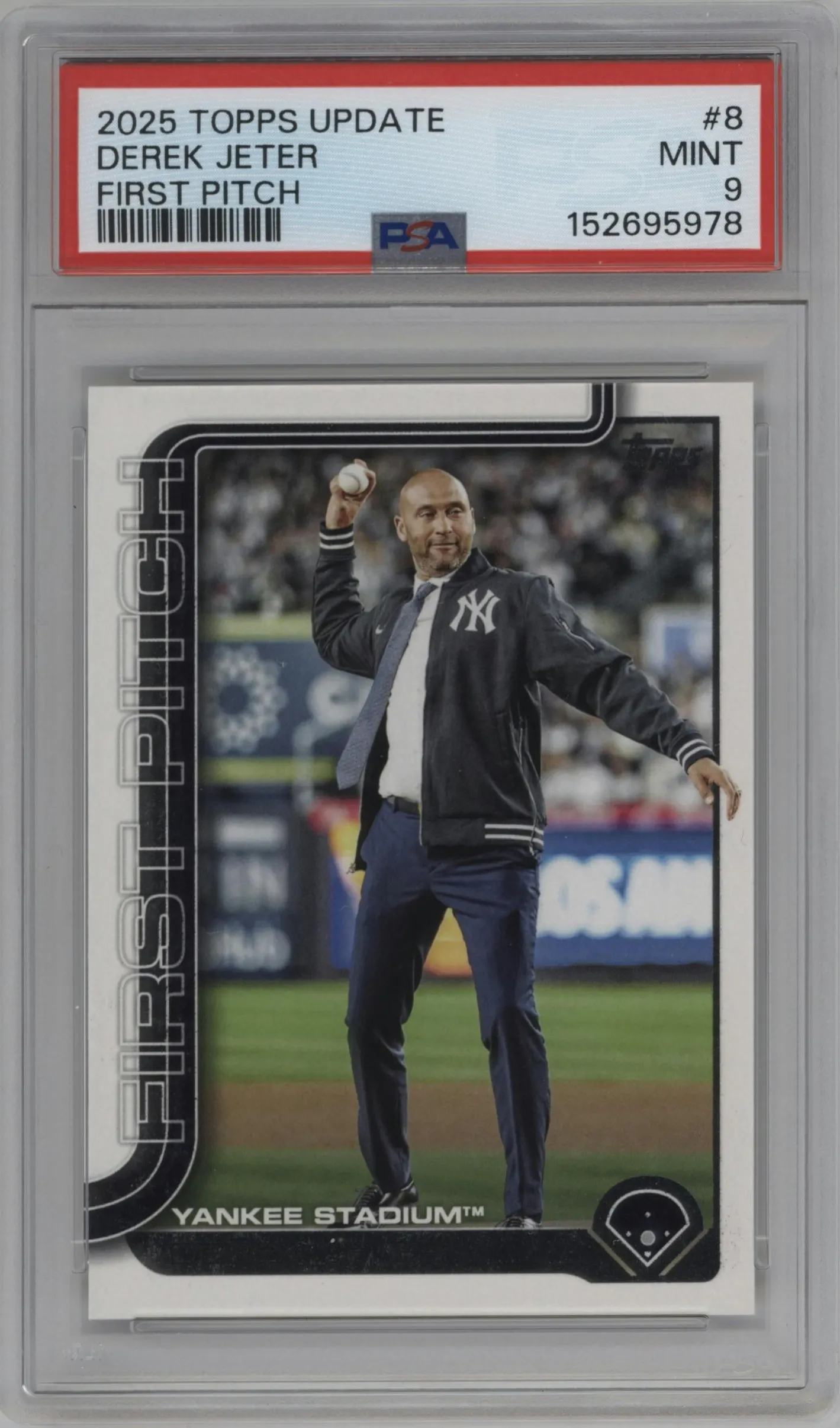 2025 Topps Update First Pitch Derek Jeter #FPU-8 PSA 9