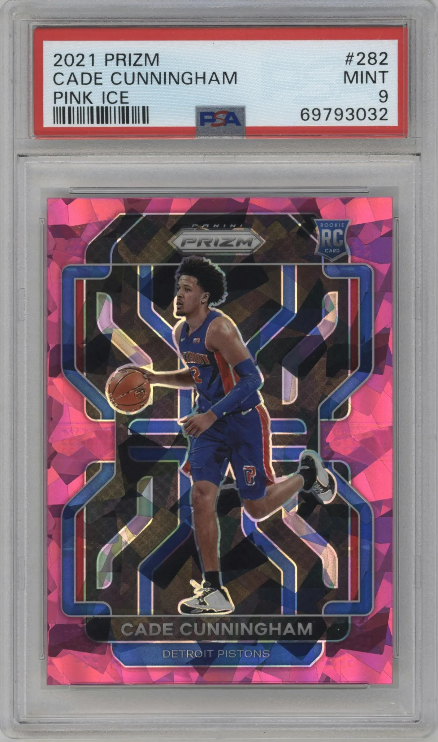 2021 Panini Prizm Cade Cunningham Pink Ice PSA 9