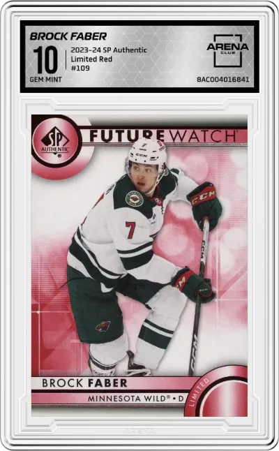 2023 SP Authentic Brock Faber Limited Red #109 ARENA CLUB 10