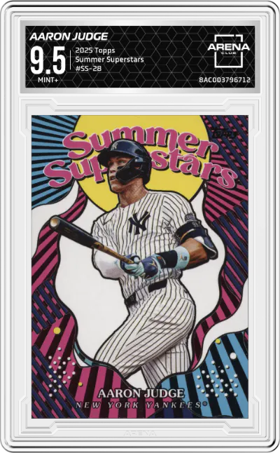 2025 Topps Summer Superstars Aaron Judge ARENA CLUB 9.5