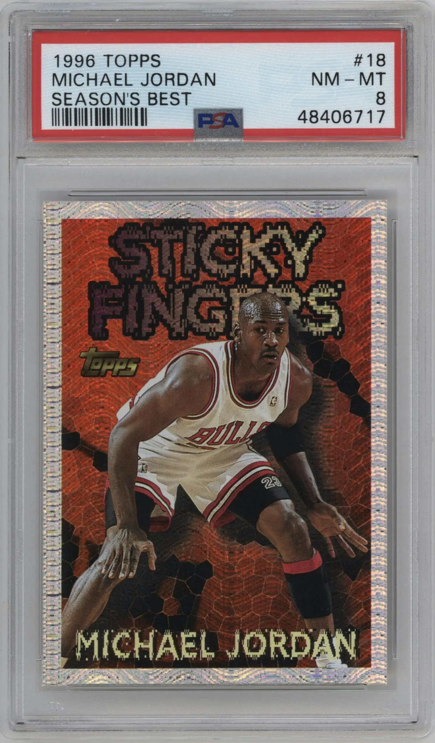1996 Topps Season's Best Michael Jordan #18 PSA 8