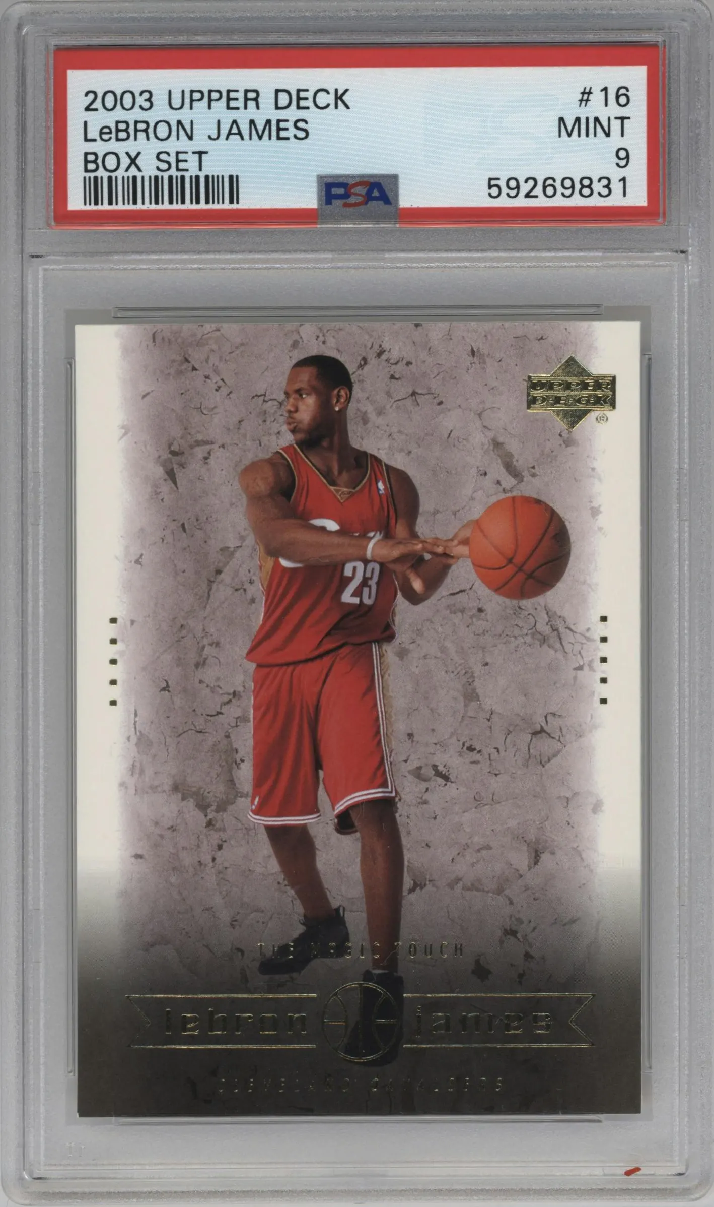 2003 Upper Deck LeBron James Box Set LeBron James #16 PSA 9