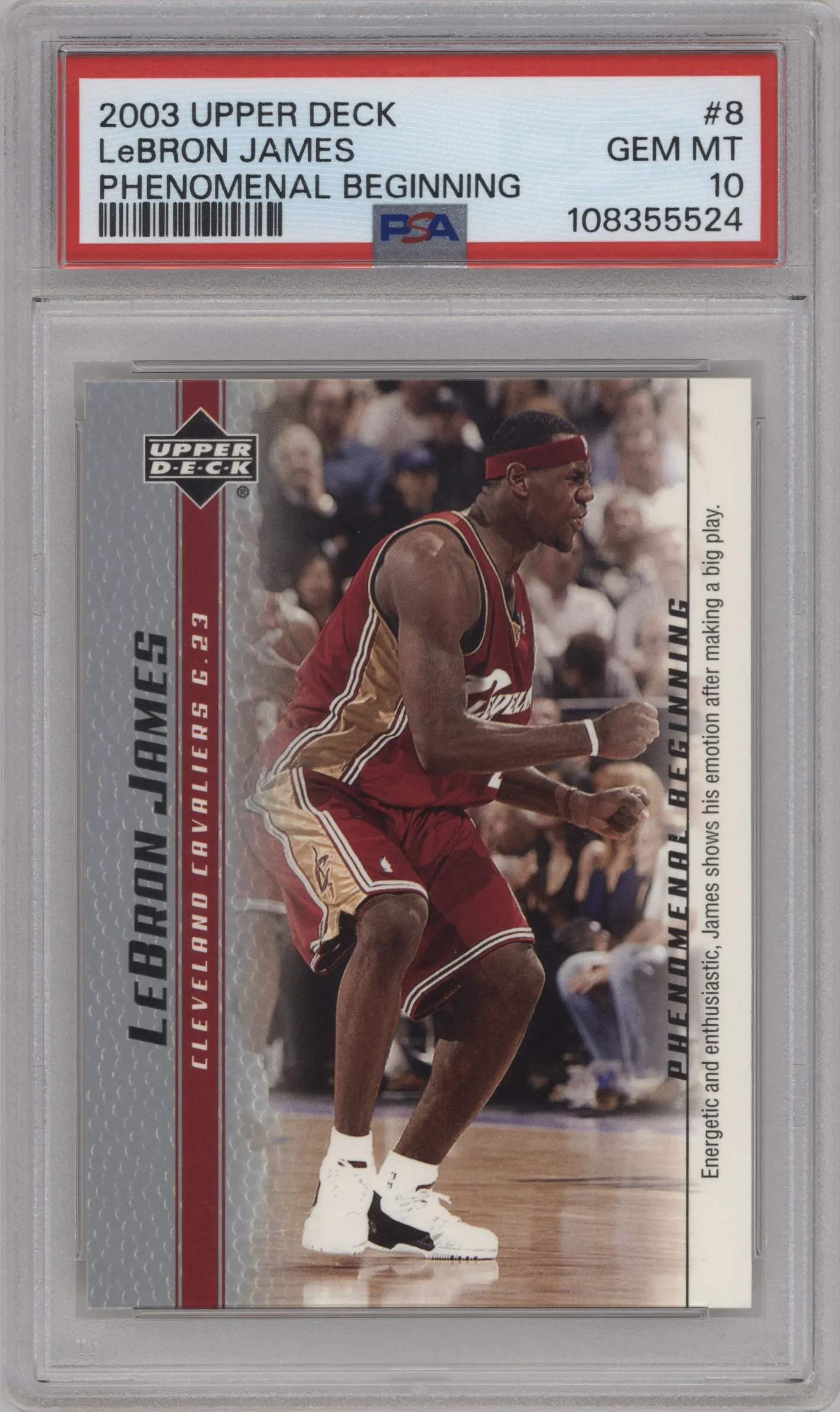 2003 Upper Deck Phenomenal Beginning Lebron James #8 PSA 10