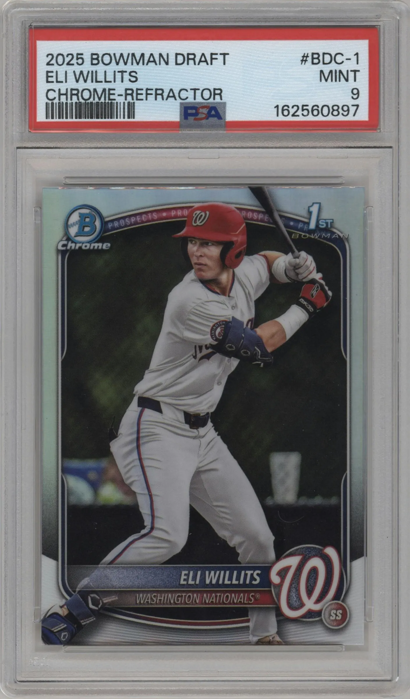 2025 Bowman Draft Chrome Eli Willits Refractor #BDC-1 PSA 9