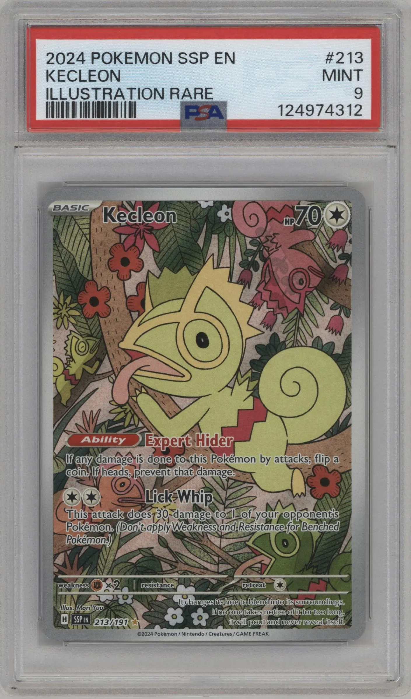 2024 Pokemon SV Surging Sparks Kecleon #213 PSA 9
