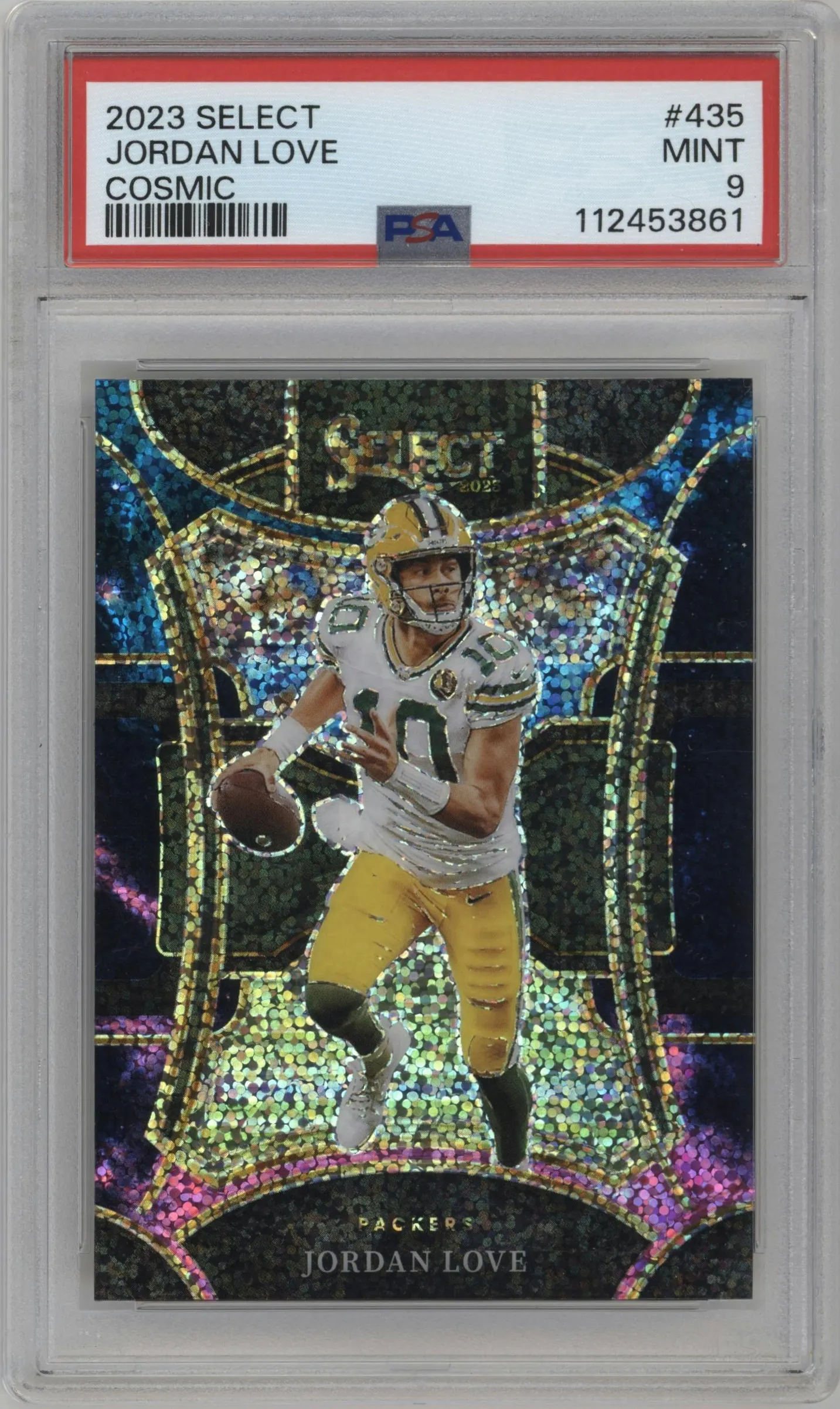 2023 Panini Select Suite Lvl. Jordan Love Cosmic #435 PSA 9