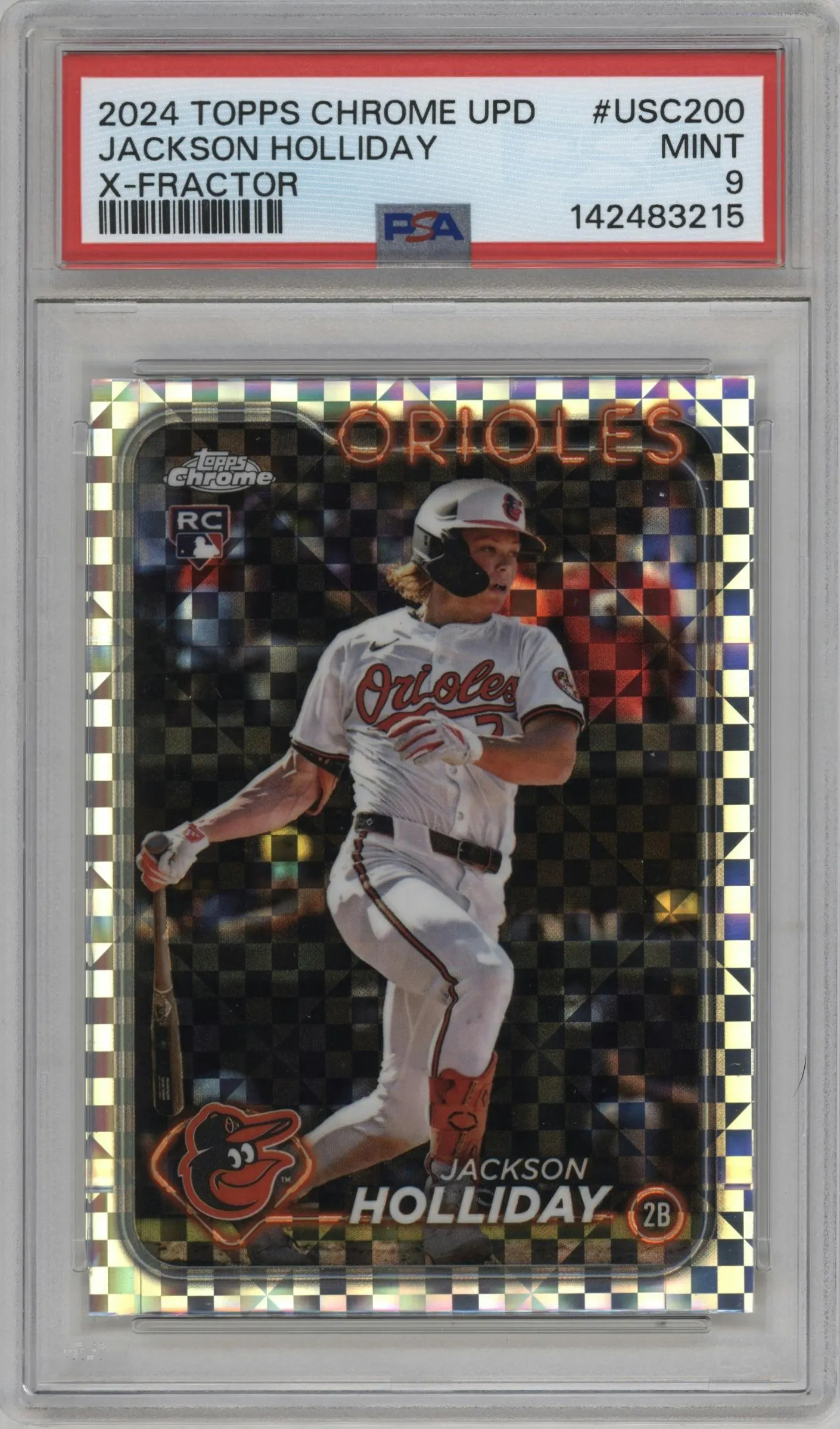 2024 Topps Chrome Update Jackson Holliday X-Fractor #USC200 PSA 9