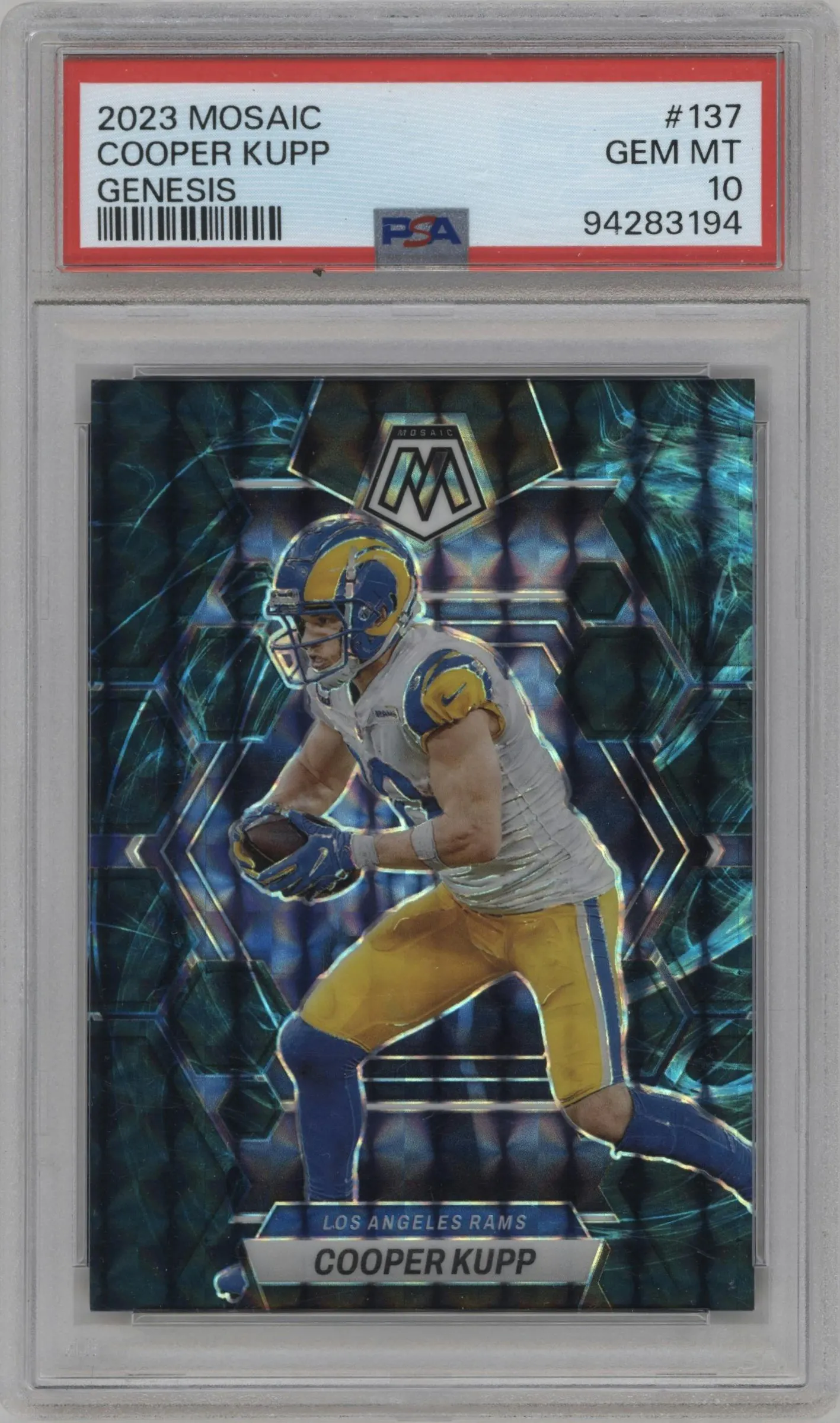 2023 Panini Mosaic Cooper Kupp Genesis #137 PSA 10