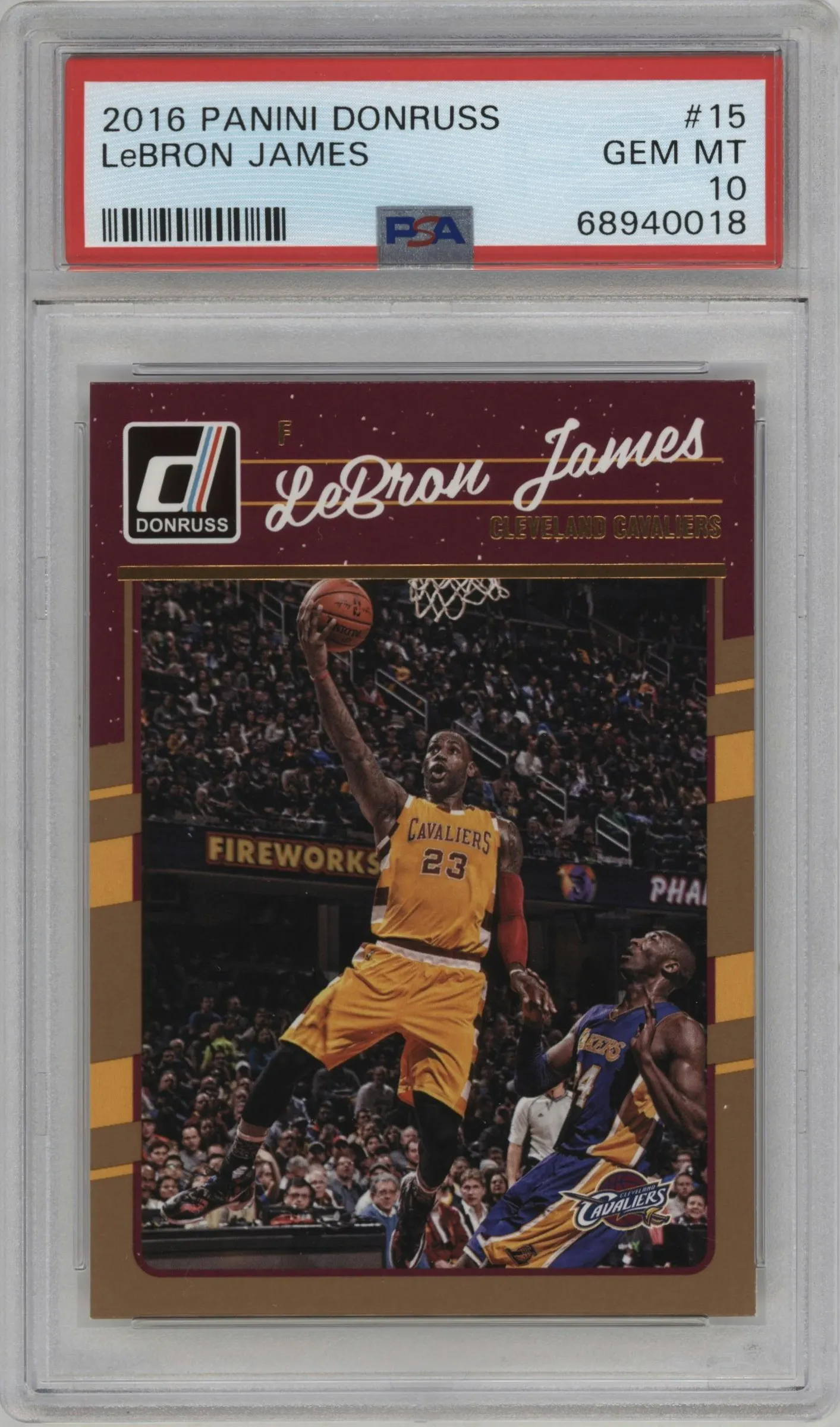 2016 Panini Donruss LeBron James #15 PSA 10