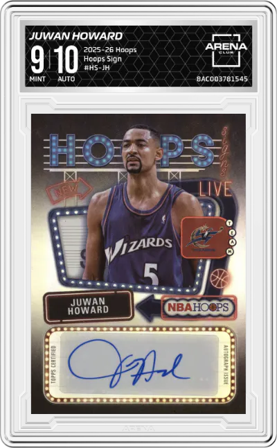 2025 Hoops Sign Juwan Howard ARENA CLUB 9